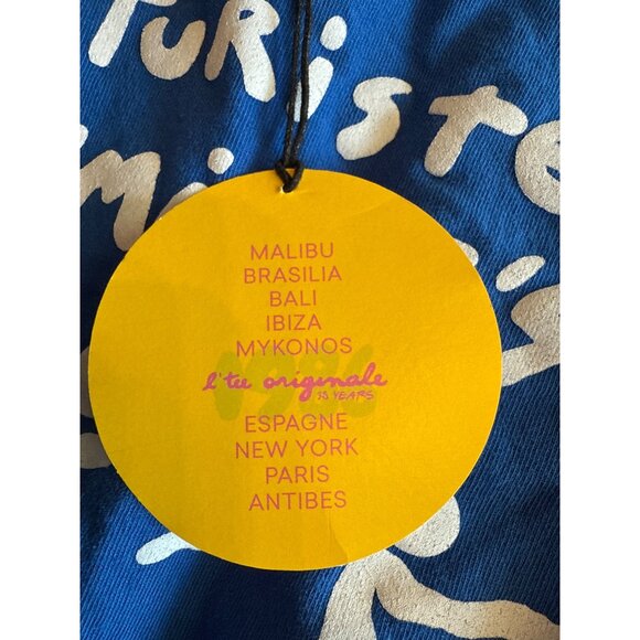 Michael Stars Vintage Blue Graphic T-Shirt 'Futuriste' - New with Tag, One Size - Picture 3 of 4